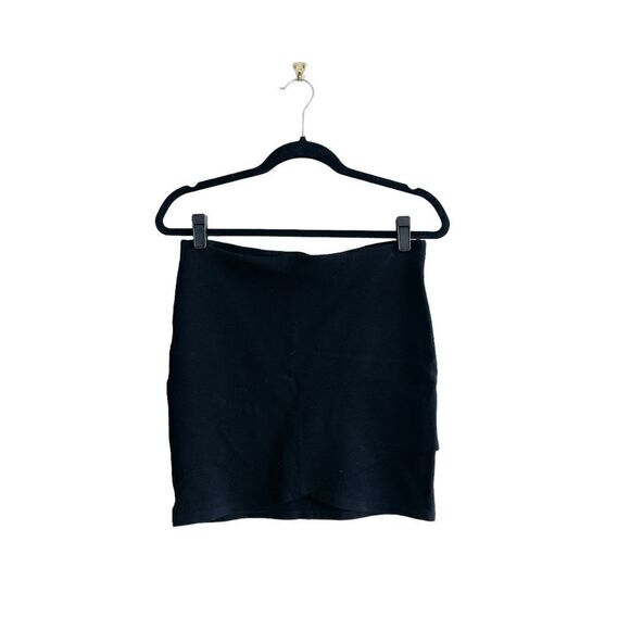 Talula Women's Asymmetrical Hem Mini Pencil Skirt Black Stretchy Size L - Picture 1 of 8
